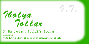 ibolya tollar business card